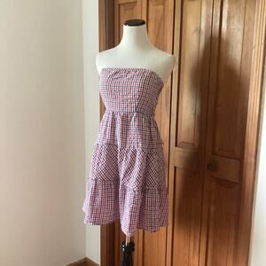 Jessica Simpson Red, White & Blue Seersucker Pullover Dress, Size XS